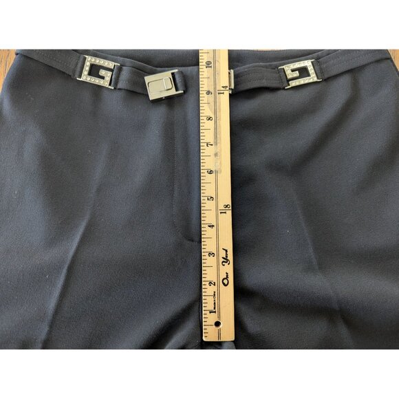 Parisline Vintage Women's Black Straight-Leg Elegant Pants With Rhinestone sz 10 - Picture 11 of 15